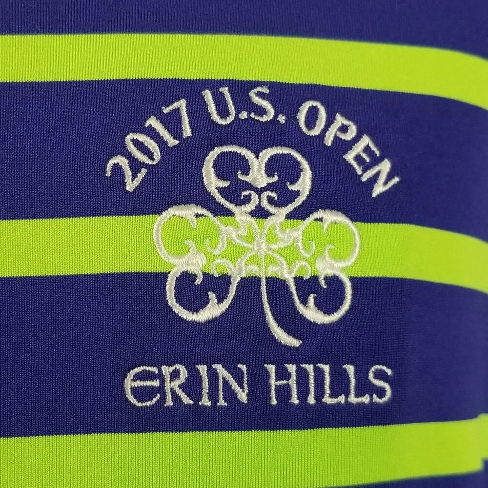Ralph Lauren RLX Polo Shirt Mens XL Striped 2017 US Open Erin Hills Golf‎